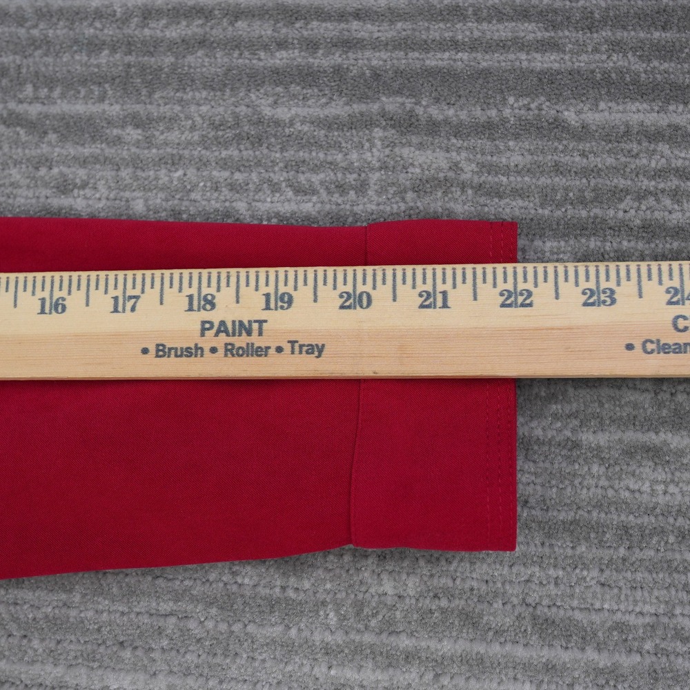 Talbots Petites Stretch Shirt Women Small Red Button Up Long Sleeve Blouse - Picture 6 of 10